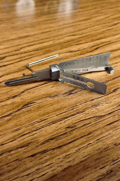 Lishi KW1 2-en-1 — Pick y Decodificador Profesional para Kwikset